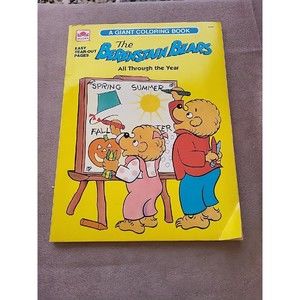 Berenstain Bears Through The Year by Golden Books A Giant Coloring Books 1991